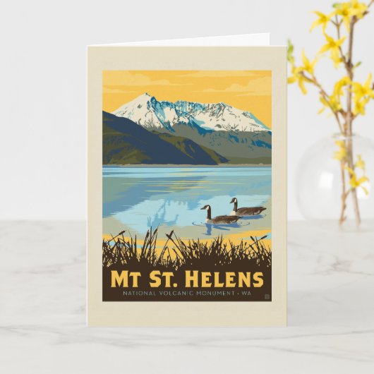 St. Helens | Washington Karte (Gelbe Blume)