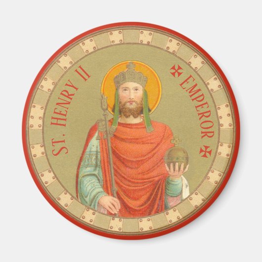 St. Henry II, Kaiser (BBS 10) Runde Magnet (Vorne)
