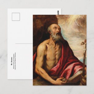 St. Hieronymus römisch-katholischer Schutzpatron d Postkarte