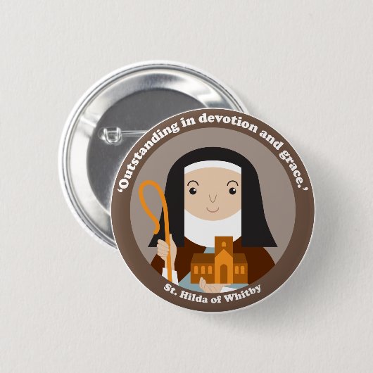 St. Hilda von Whitby Button (Vorne & Hinten)