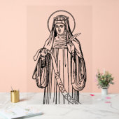 St. Hildegard of Bingen Doktor der Kirche Acrylschild (Hochzeit)