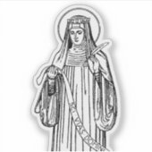 St. Hildegard of Bingen Doktor der Kirche Aufkleber (Vorderseite)