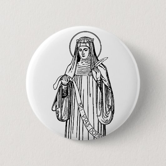 St. Hildegard of Bingen Doktor der Kirche Button (Vorderseite)
