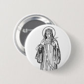 St. Hildegard of Bingen Doktor der Kirche Button (Vorne & Hinten)
