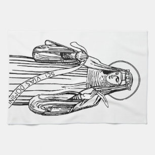 St. Hildegard of Bingen Doktor der Kirche Geschirrtuch