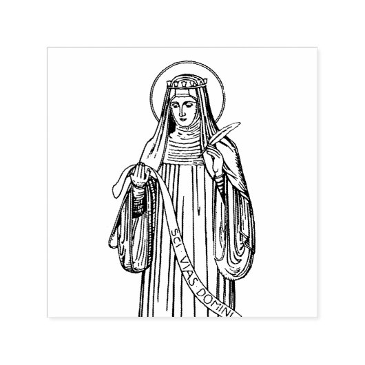 St. Hildegard of Bingen Doktor der Kirche Permastempel (Design)