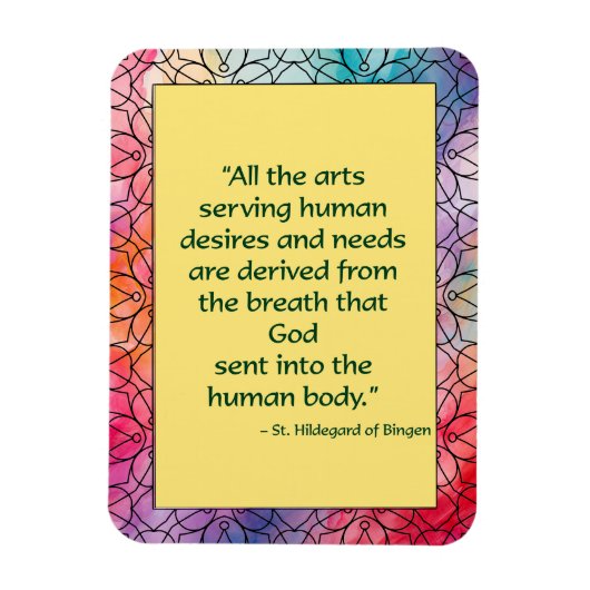 St. Hildegard of Bingen Quote Magnet (Vertikal)