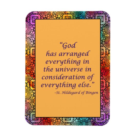 St. Hildegard of Bingen Quote Magnet (Vertikal)