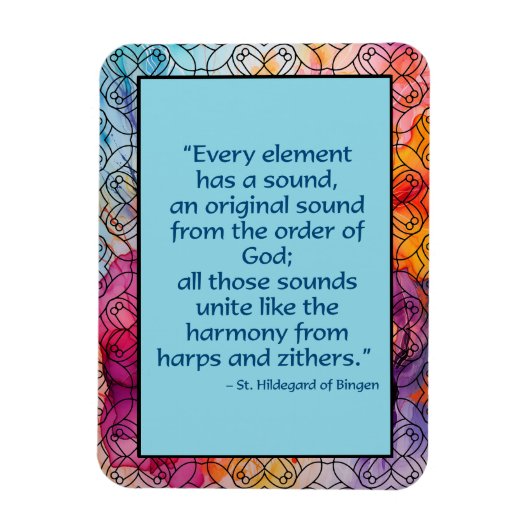 St. Hildegard of Bingen Quote Magnet (Vertikal)