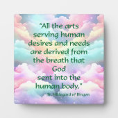 St Hildegard of Bingen Quote Plaque w/Easel Fotoplatte (Vorderseite)