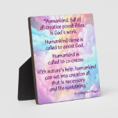 St Hildegard of Bingen Quote Plaque w/Easel Fotoplatte (Vorderseite)