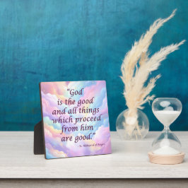 St Hildegard of Bingen Quote Plaque w/Easel Fotoplatte
