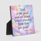 St Hildegard of Bingen Quote Plaque w/Easel Fotoplatte (Vorderseite)