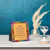 St Hildegard of Bingen Quote Plaque w/Easel Fotoplatte (InSitu)