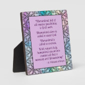 St Hildegard of Bingen Quote Plaque w/Easel Fotoplatte (Vorderseite)