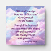 St Hildegard of Bingen Quote Plaque w/Easel Fotoplatte (Vorderseite)