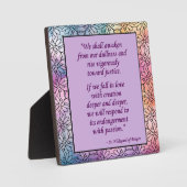 St Hildegard of Bingen Quote Plaque w/Easel Fotoplatte (Vorderseite)