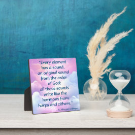 St Hildegard of Bingen Quote Plaque w/Easel Fotoplatte