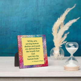 St Hildegard of Bingen Quote Plaque w/Easel Fotoplatte