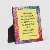 St Hildegard of Bingen Quote Plaque w/Easel Fotoplatte (Vorderseite)