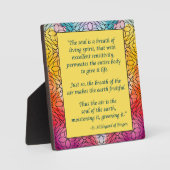 St Hildegard of Bingen Quote Plaque w/Easel Fotoplatte (Vorderseite)