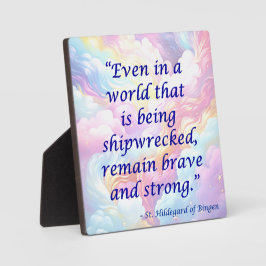 St Hildegard of Bingen Quote Plaque w/Easel Fotoplatte