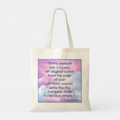 St. Hildegard of Bingen Quote Tote Bag Tragetasche (Rückseite)