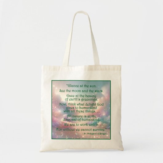 St. Hildegard of Bingen Quote Tote Bag Tragetasche (Vorne)