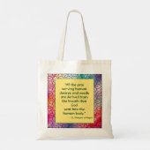 St. Hildegard of Bingen Quote Tote Bag Tragetasche (Rückseite)
