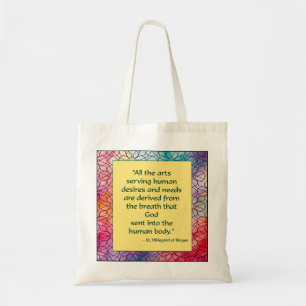 St. Hildegard of Bingen Quote Tote Bag Tragetasche