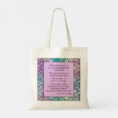 St. Hildegard of Bingen Quote Tote Bag Tragetasche (Rückseite)