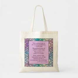 St. Hildegard of Bingen Quote Tote Bag Tragetasche