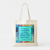 St Hildegard of Bingen Quote Tote Bag Tragetasche (Rückseite)