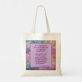 St. Hildegard of Bingen Quote Tote Bag Tragetasche (Rückseite)