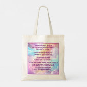 St. Hildegard of Bingen Quote Tote Bag Tragetasche (Rückseite)