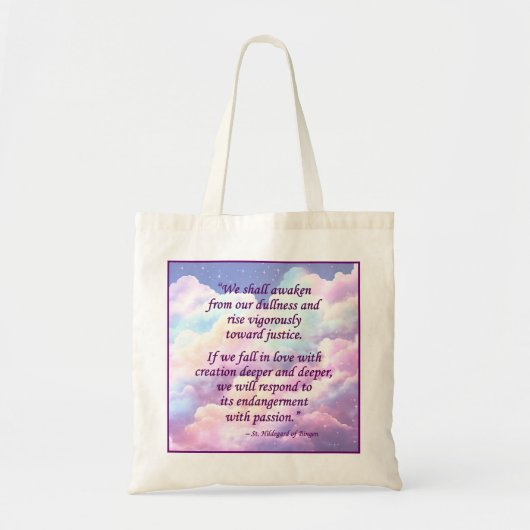 St. Hildegard of Bingen Quote Tote Bag Tragetasche (Vorne)