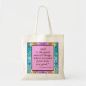 St. Hildegard of Bingen Quote Tote Bag Tragetasche (Vorne)
