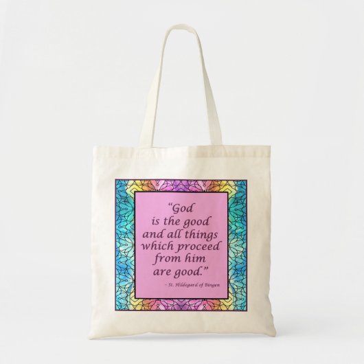 St. Hildegard of Bingen Quote Tote Bag Tragetasche (Vorne)