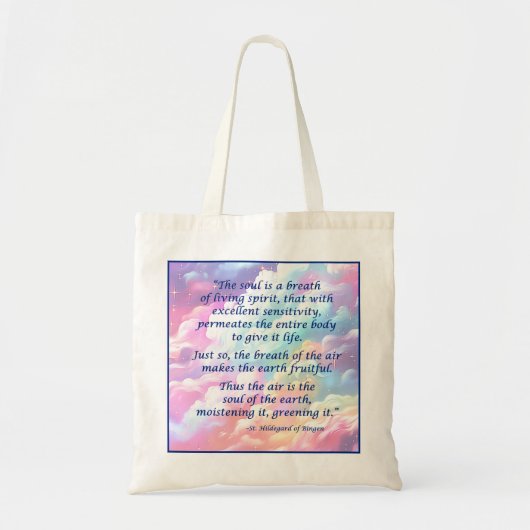 St. Hildegard of Bingen Quote Tote Bag Tragetasche (Vorne)