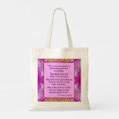 St. Hildegard of Bingen Quote Tote Bag Tragetasche (Rückseite)