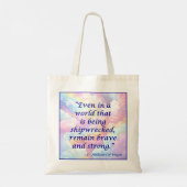 St. Hildegard of Bingen Quote Tote Bag Tragetasche (Rückseite)