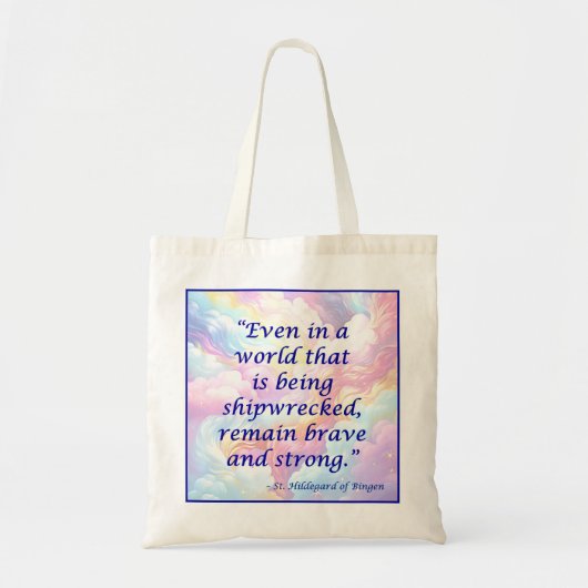 St. Hildegard of Bingen Quote Tote Bag Tragetasche (Vorne)