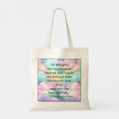 St. Hildegard of Bingen Quote Tote Bag Tragetasche (Rückseite)