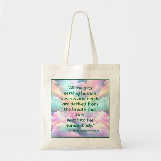 St. Hildegard of Bingen Quote Tote Bag Tragetasche (Vorne)