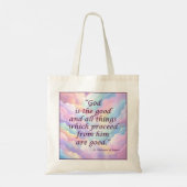 St. Hildegard of Bingen Quote Tote Bag Tragetasche (Rückseite)