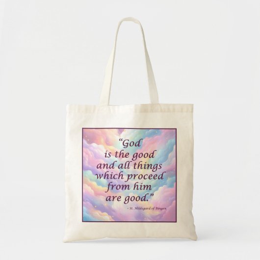 St. Hildegard of Bingen Quote Tote Bag Tragetasche (Vorne)