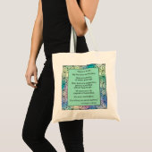 St. Hildegard of Bingen Quote Tote Bag Tragetasche (Vorderseite (Produkt))