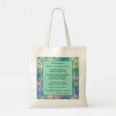 St. Hildegard of Bingen Quote Tote Bag Tragetasche (Rückseite)