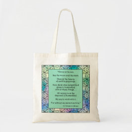 St. Hildegard of Bingen Quote Tote Bag Tragetasche