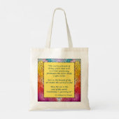 St. Hildegard of Bingen Quote Tote Bag Tragetasche (Rückseite)